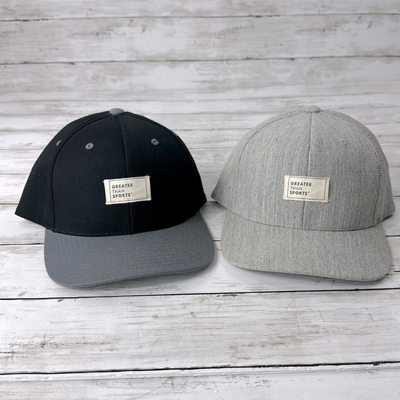 MENS HATS lot of 2 Better than Sports adjustable gray & black - Picture 1 of 6
